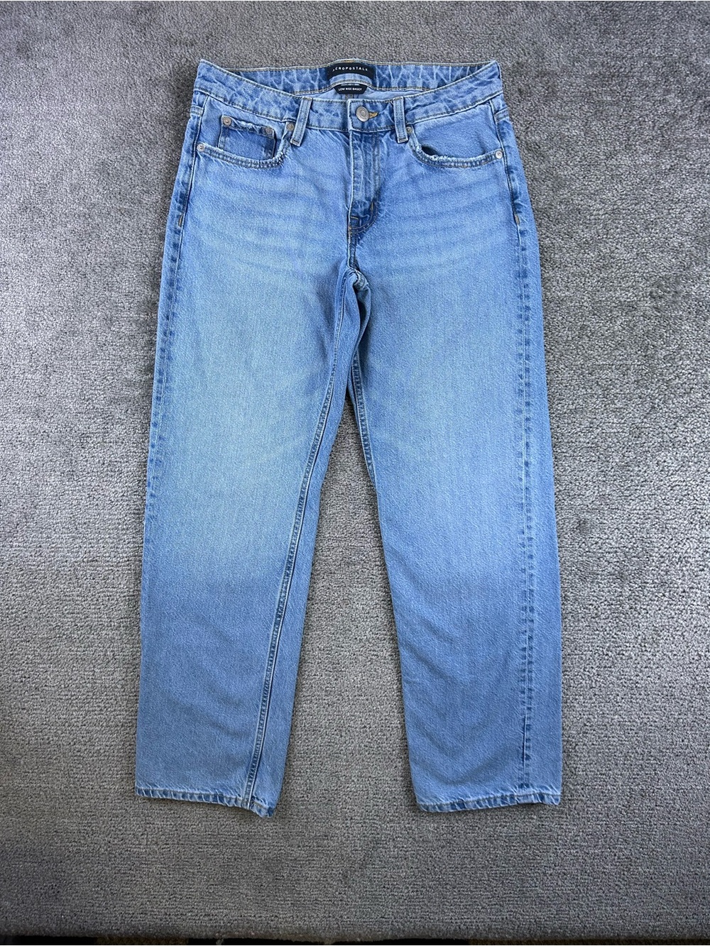 Aeropostale Jeans Low Rise Baggy Straight Leg Blue Women's 4 32x32 Light Wash